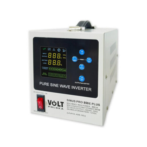 Przetwornica VOLT POLSKA SINUSPRO 850E PLUS 2/230V (500/850W) [AGM, GEL, LiFePO4]
