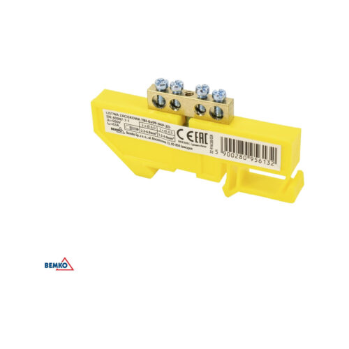 Listwa zaciskowa na sztynę 6x9 6-torowa niebieska