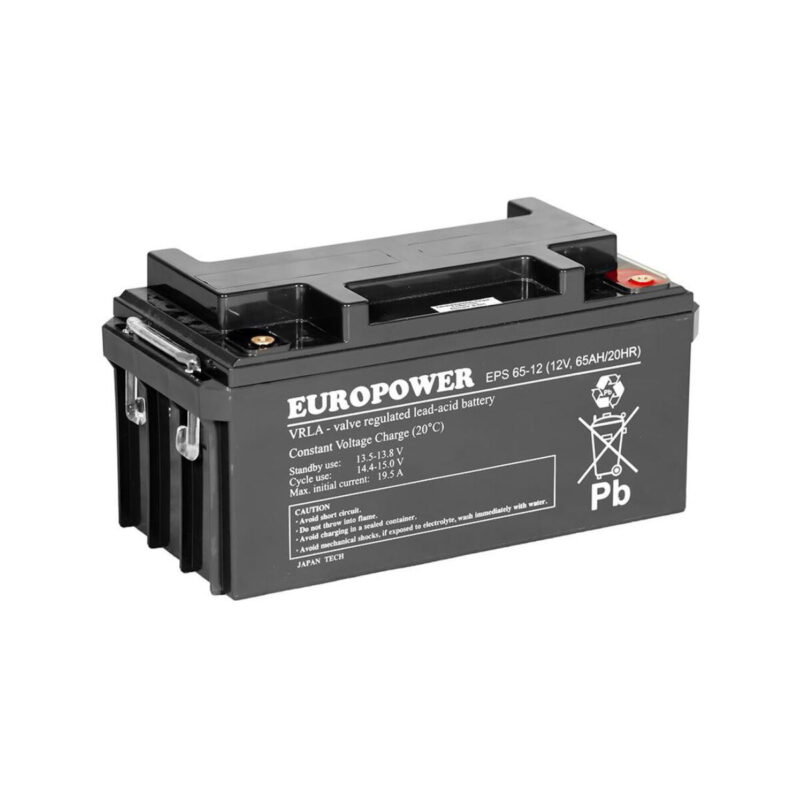 Akumulator AGM EUROPOWER serii EPS 12V 65Ah (Żywotność 8-12 lat)
