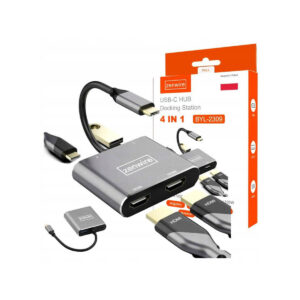 ADAPTER HUB Przejściówka USB- C 4W1 2x HDMI 4K USB 3.0 Zenwire BYL-2309