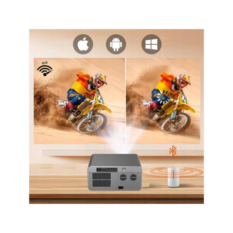 Rzutnik Android Google TV FULL HD 4K 39000lm WiFi Przenośny SMART Zenwire G60