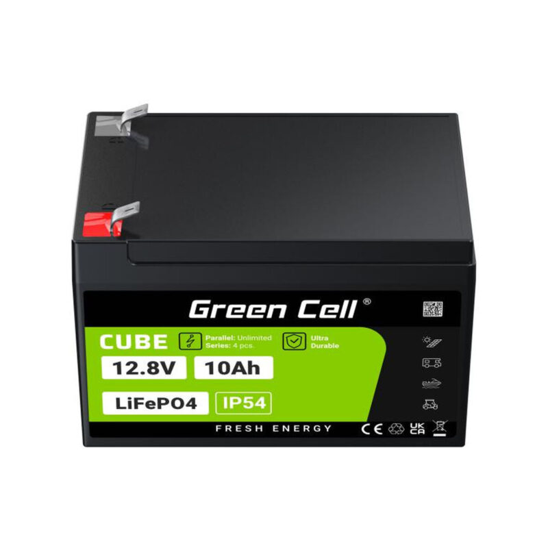 AKUMULATOR LITOWO-ŻELAZOWO-FOSFORANOWY LiFePO4 Green Cell Cube 12.8V 10Ah LFPGC12V10AH