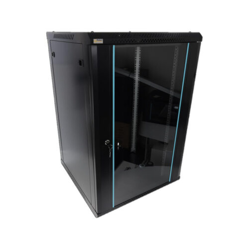 Szafa RACK Pulsar 18U / 19” wisząca do złożenia 600x600 czarna