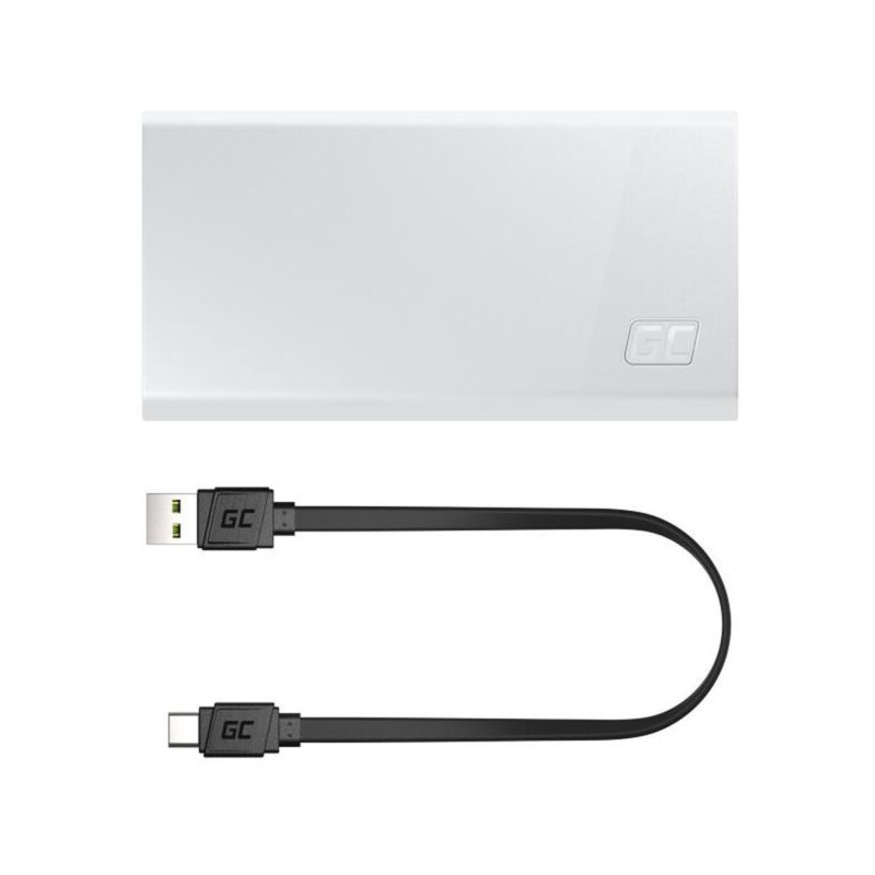 POWERBANK Green Cell PowerPlay20S 20000mAh PD 22,5W QC 3.0 3x USB-C BIAŁY