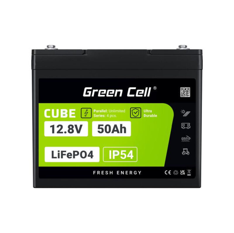 AKUMULATOR LITOWO-ŻELAZOWO-FOSFORANOWY LiFePO4 Green Cell Cube 12.8V 50Ah LFPGC12V50AH