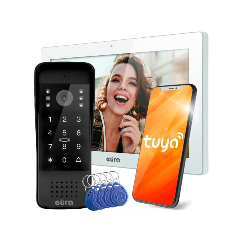 WIDEODOMOFON EURA VDP-86A3 - monitor 10" biały TUYA