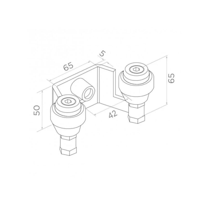 Uchwyt PSG 60.022 42mm górny do bram przesuwnych (2 rolki)