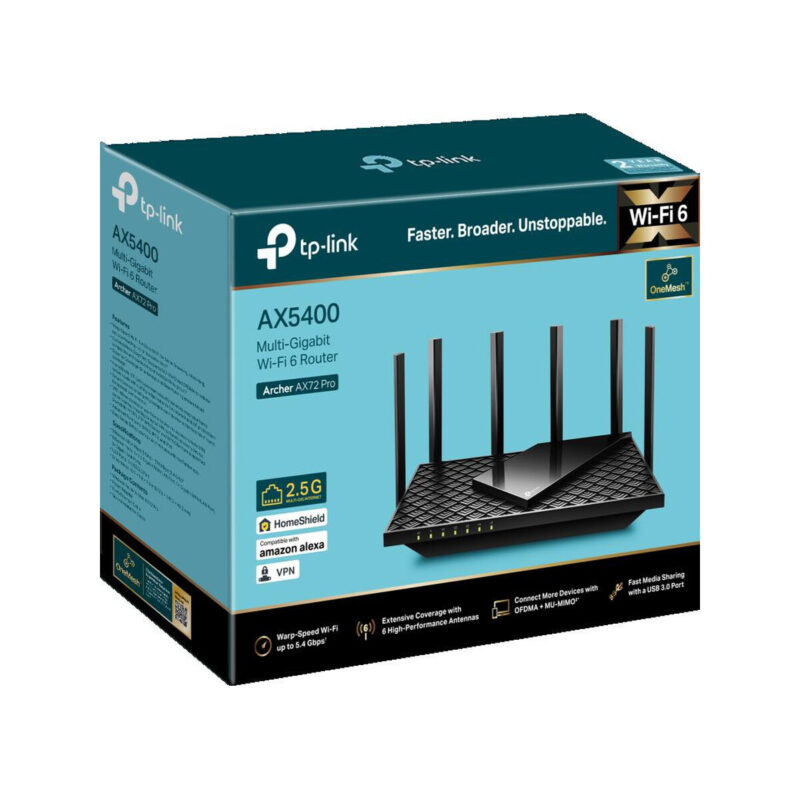 ROUTER TP-LINK ARCHER AX72 PRO Wi-Fi 6 AX5400 2,5G