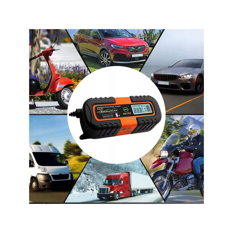 Ładowarka Prostownik Akumulatorowy Samochodowy z Funkcją Naprawy AGM 6V 12V Zenwire JMD-6S
