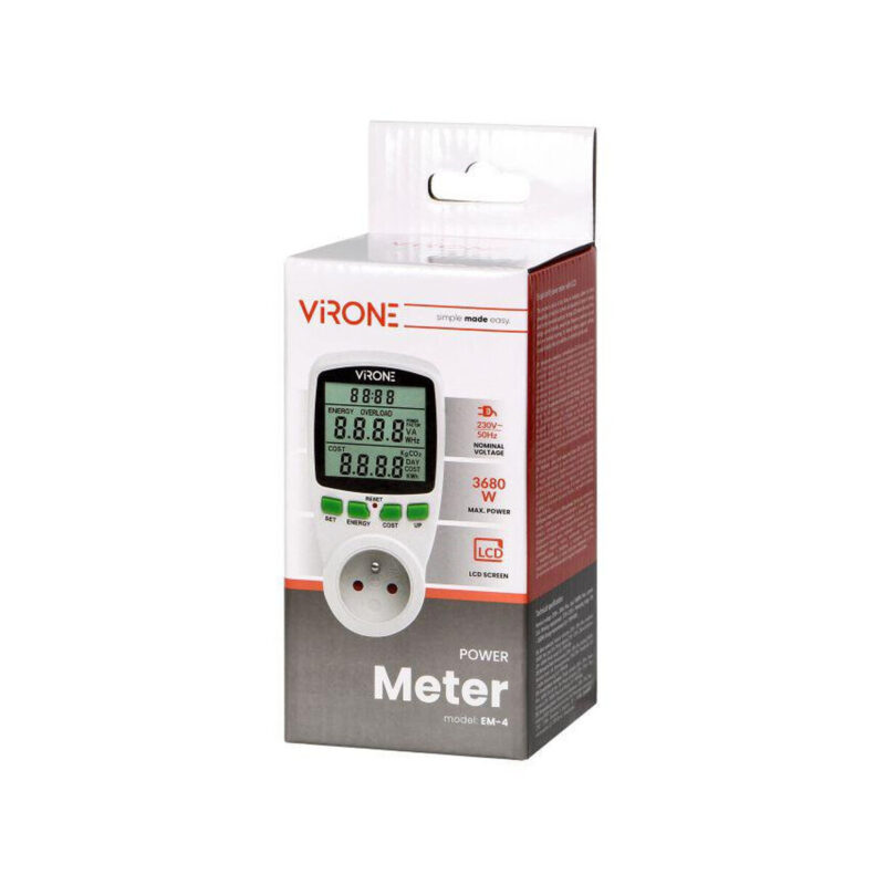 Watomierz jednotaryfowy, kalkulator energii VIRONE EM-4