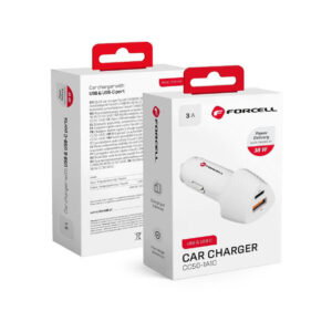 ŁADOWARKA SAMOCHODOWA Forcell Carbon CC50-1A1C 38 W 1x USB-C 1x USB-A PD 3.0 QC 3.0 BIAŁA