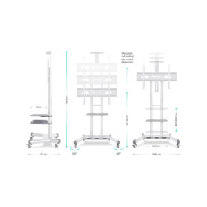 Mobilny stojak do TV 50"-86" do 90 kg ONKRON TS1881 Biały