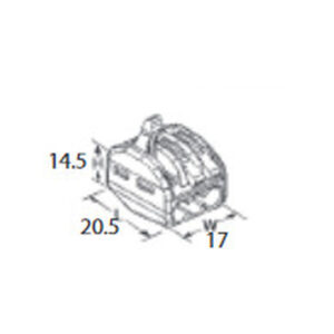 ZŁĄCZKA DO PRZEWODÓW ZATRZASKOWA 0,2-4,0mm2 PC-233 3GNIAZDA (1szt.)