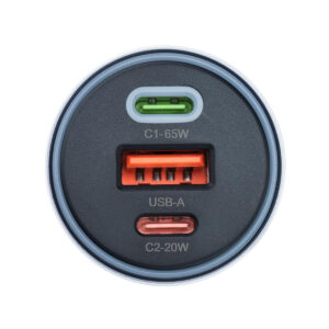 ŁADOWARKA SAMOCHODOWA Forcell F-Energy Alu 85 W 2x USB-C 1x USB-A PD 3.0 QC 4.0 SZARA