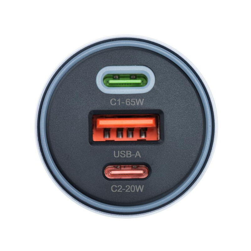 ŁADOWARKA SAMOCHODOWA Forcell F-Energy Alu 85 W 2x USB-C 1x USB-A PD 3.0 QC 4.0 SZARA