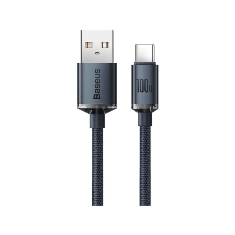 KABEL USB-A / USB-C Baseus Crystal CAJY000401 120cm 100W 6A QC 3.0 W OPLOCIE PREMIUM