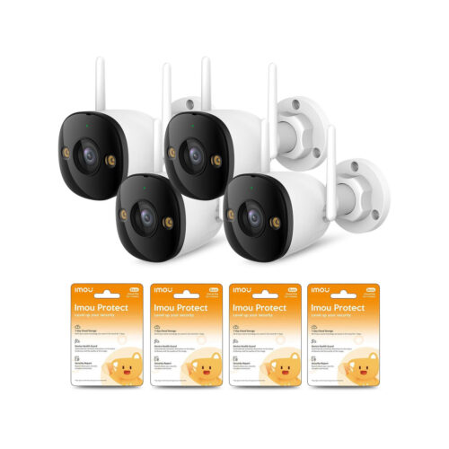 Zestaw 4 kamer IP Imou bullet 3 5MP z chmurami Imou Protect