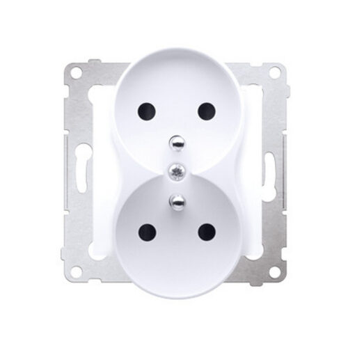 3f65af71302b3e4fd7ff7fee51ed6d43_original SIMON 54 MODUŁ BIAŁY GNIAZDO 2X Z/U Z PRZESŁONAMI ZACISKI ŚRUBOWE 16A 250V