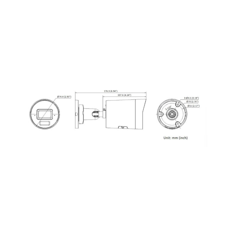 Kamera IP Hikvision DS-2CD2067G3-LI2UY/SL 2.8mm BLACK PL