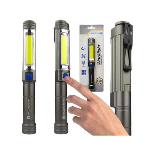 Latarka warsztatowa inspekcyjna COB LED everActive WL-400 5W 400 lumenów IP54 z magnesem
