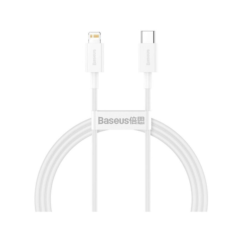 KABEL USB-C / Lightning iPhone Baseus Superior CATLYS-A02 1m 20W PD Quick Charging BIAŁY PREMIUM