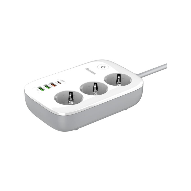 LISTWA ZASILAJĄCA SMART Energizer Z Wi-Fi I APP 3x SCHUKO 3x USB-A 1x USB-C 2500W 10A KABEL 2M