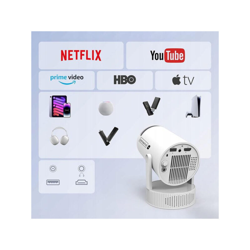 Mini Projektor Android Wifi Rzutnik Full HD Bluetooth z Baterią Zenwire K400