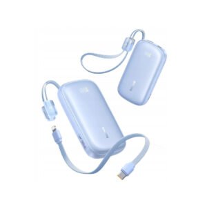 Powerbank Baseus EnerFill FC21 20000 mAh 22,5 W USB-A USB-C niebieski z odłączanym kablem Lightning