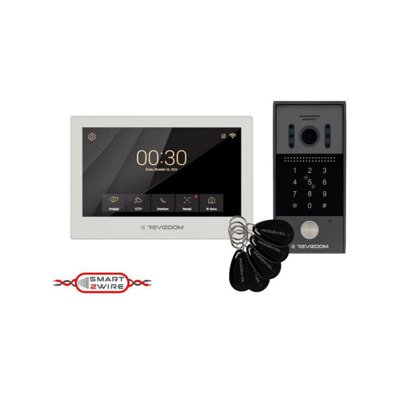 Wideodomofon REVIZOOM RM-T273HD WHITE/RC-212HD-CK1