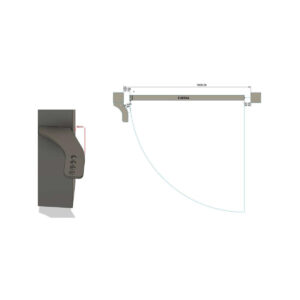 Uchwyty MOD.80/10/36 na słupek do napędów z otworami 10mm: Beninca, NICE, BFT Athos, DEA itd.