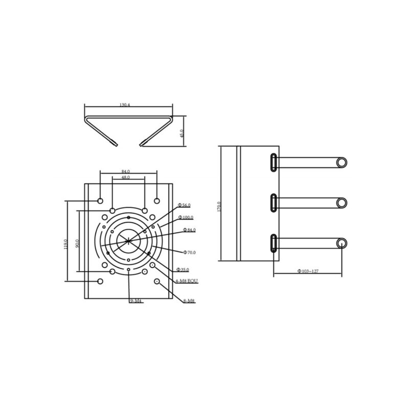 Uchwyt adapter słupowy MT-P150V2