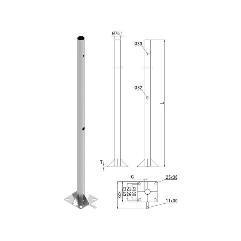 42aa0c6a6a2f1a7568a4a10df6abf0b9_original Słup ATS SKAM2/5 pod montaż kamer CCTV
