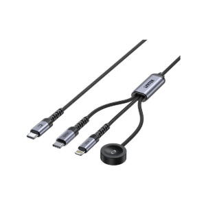 Kabel 3 w 1 Unitek 2.0 USB-C + Lightning + Apple Watch PD 100W 480 Mbps 1,2 m