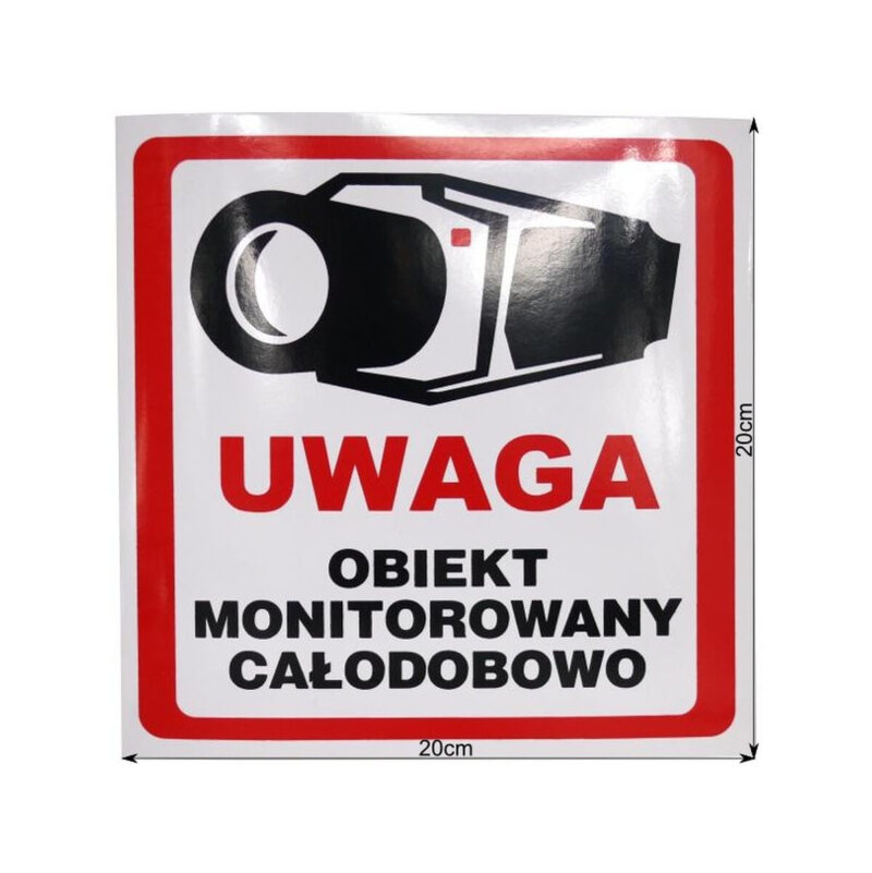 NAKLEJKA OBIEKT MONITOROWANY 20x20 6039