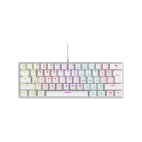 Klawiatura przewodowa Rampage PLOWER K60 biały