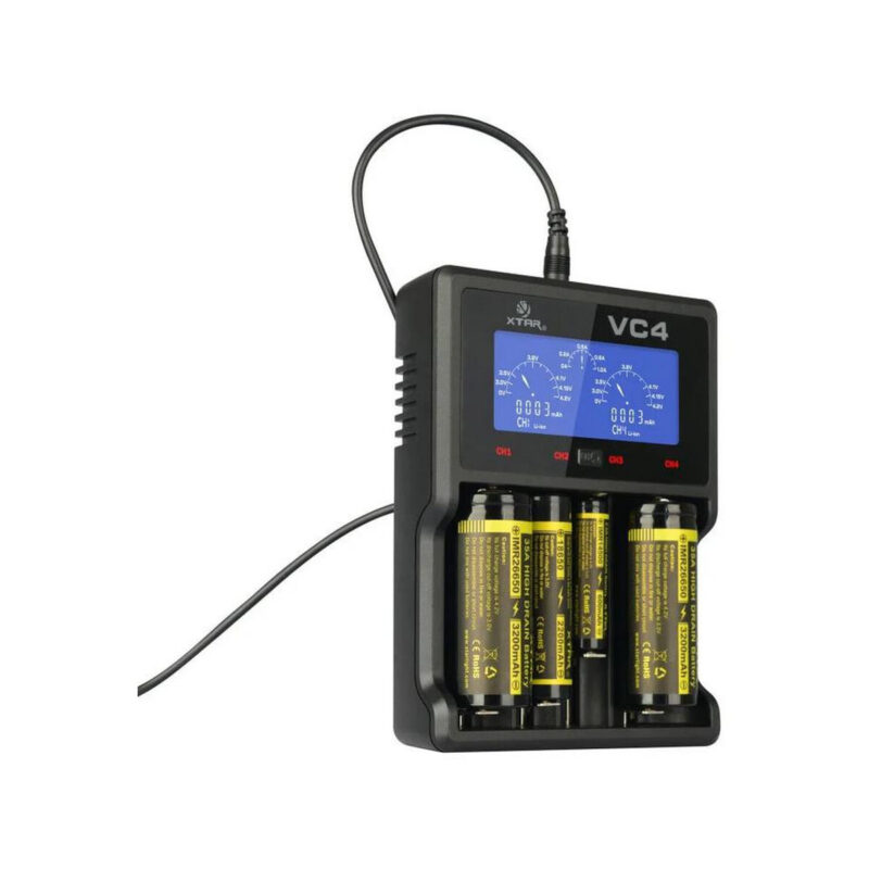 Ładowarka do akumulatorów cylindrycznych Li-ion / Ni-MH AA / AAA / 18650 Xtar VC4