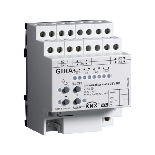 GIRA aktor żaluzjowy 4x DC 24 V KNX 215400