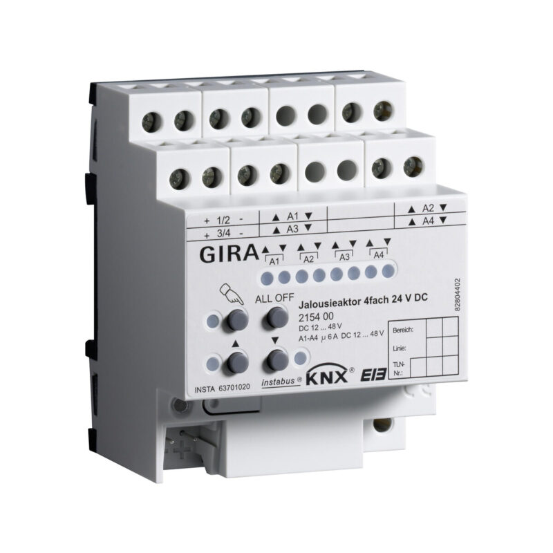 GIRA aktor żaluzjowy 4x DC 24 V KNX 215400