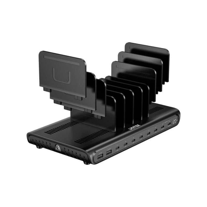 Unitek 10-portowa stacja ładowania 2 x USB-A 15W, 8 x USB-C PD 65W, 120W