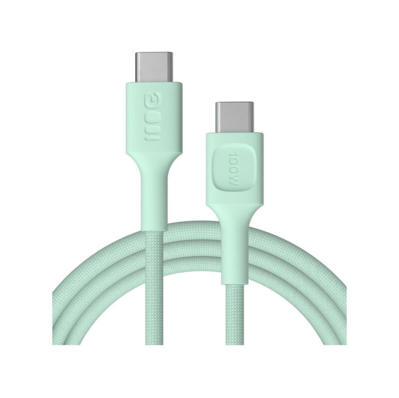 KABEL USB-C / USB-C Greencell PowerStream 200cm PD 100W zielony w oplocie