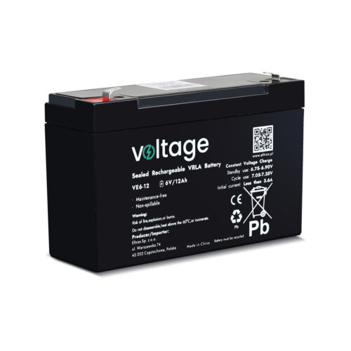 Akumulator AGM Voltage 6V 12Ah VE6-12 (Żywotność 6-9 lat)