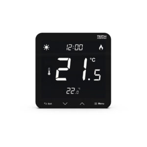 Przewodowy dwustanowy regulator pokojowy podtynkowy czarny ST-297z v3 Tech sterowniki