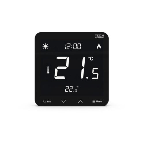 Przewodowy dwustanowy regulator pokojowy podtynkowy czarny ST-297z v3 Tech sterowniki