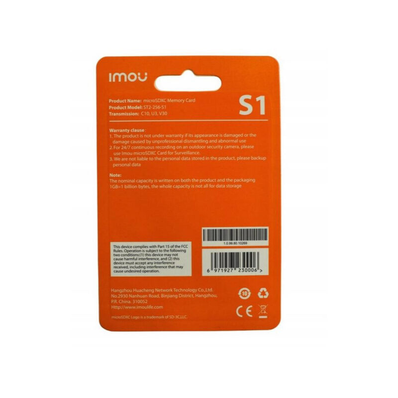 Karta pamięci microSD IMOU ST2-256-S1 256GB