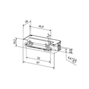 Elektrozaczep przeciwpożarowy HARTTE XSHD12U 12V AC/DC standard