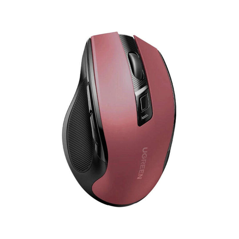 Mysz optyczna Ugreen MU006 bezprzewodowa USB 2.4GHz / Bluetooth 5.0 4000 DPI - czerwona