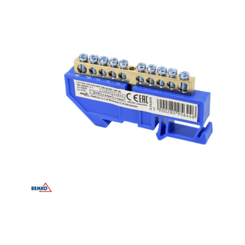 Listwa zaciskowa na sztynę 6x9 10-torowa zółta