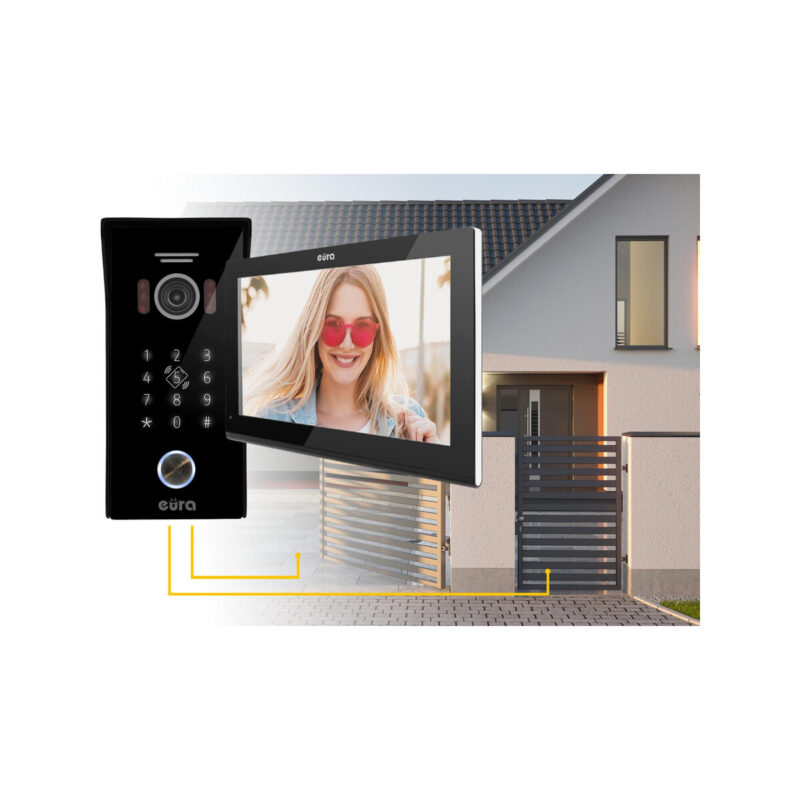 WIDEODOMOFON EURA VDP-99C5 czarny, WiFi, RFID, TUYA