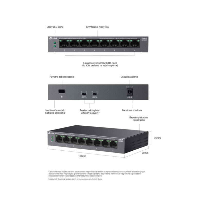 SWITCH TP-LINK LS108GP