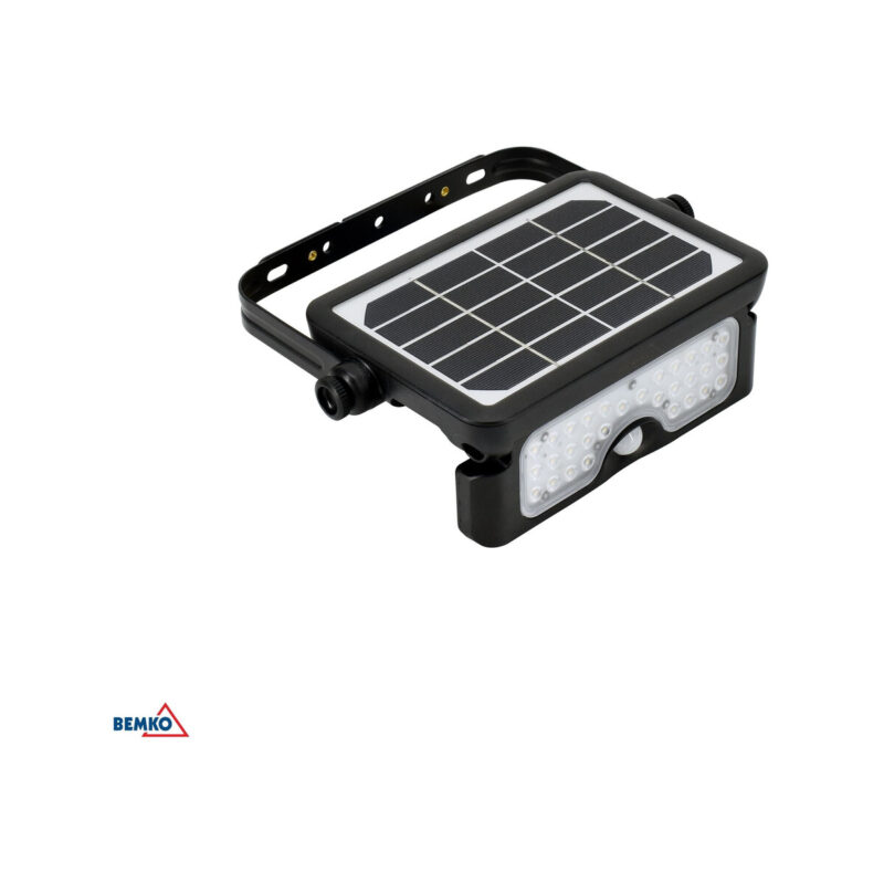 Naświetlacz SOLARNY LED SOLPAR 10W 1500LM 4000K IP65 czarny cz. pir